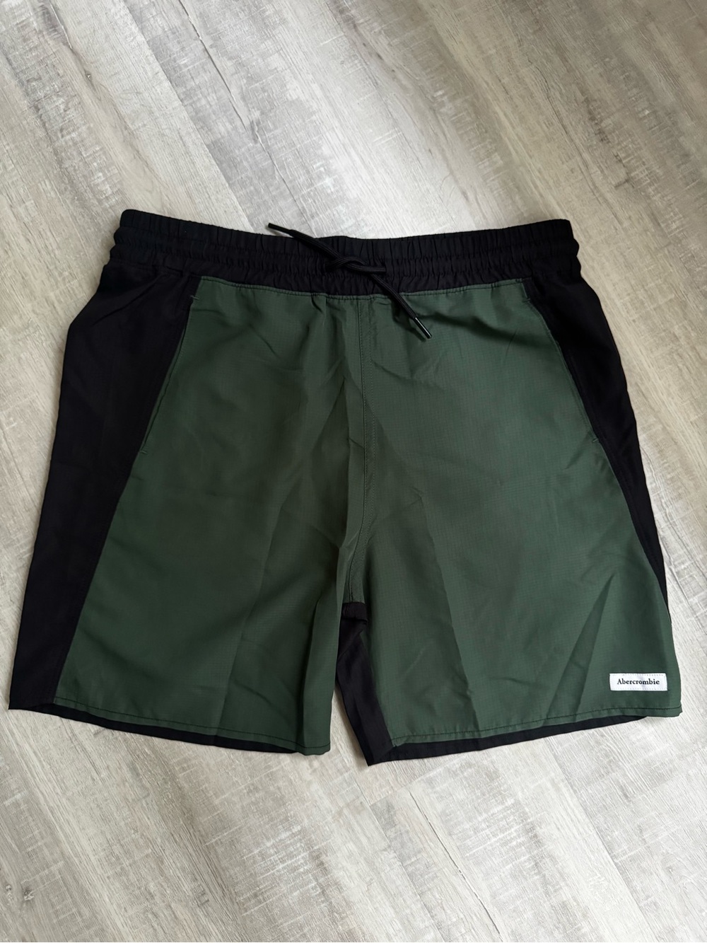 Abercrombie kids Olive Green and Black Athletic Shorts